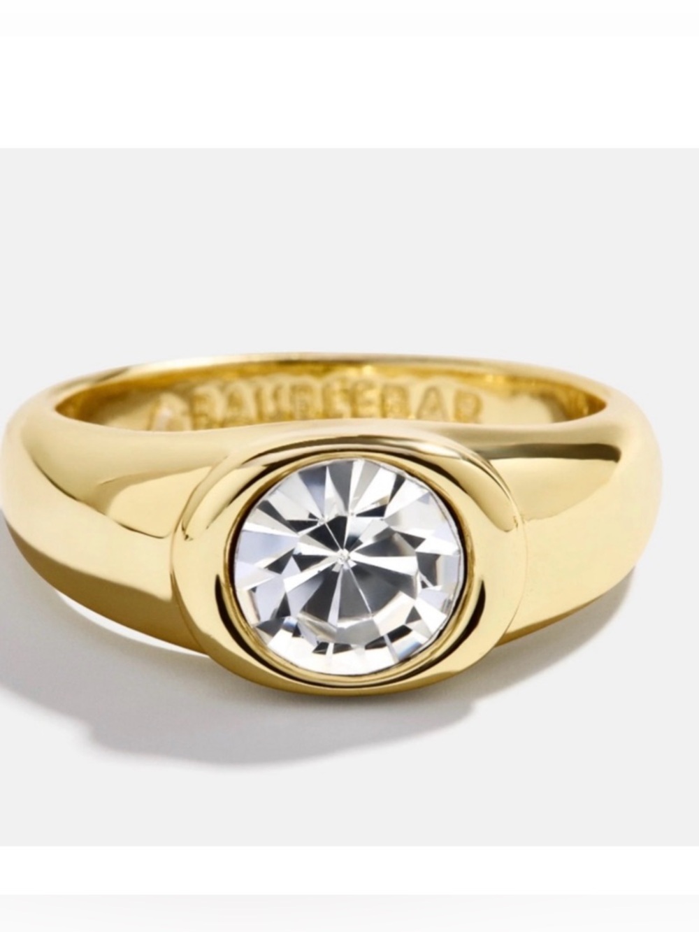 BaubleBar Gold Crystal Ring